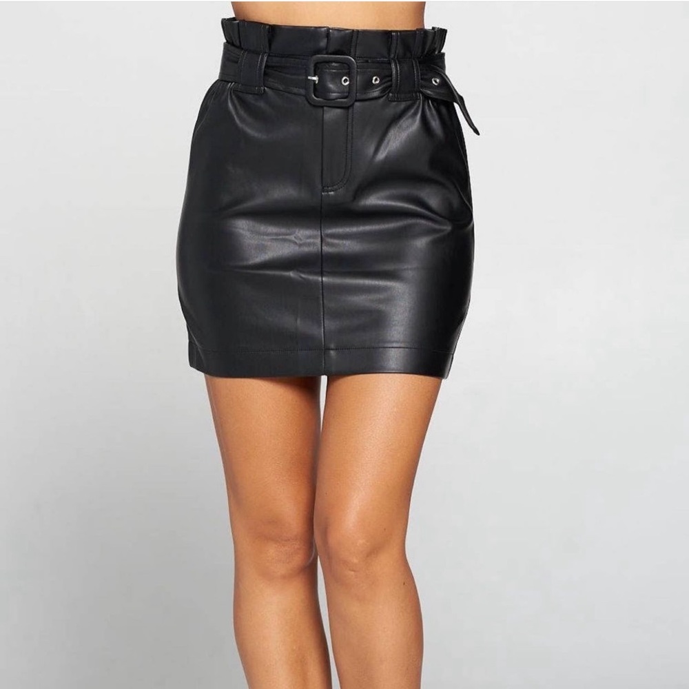 Faux Leather Mini Skirt